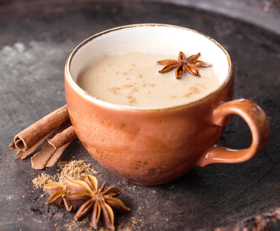 Indian masala tea with spices