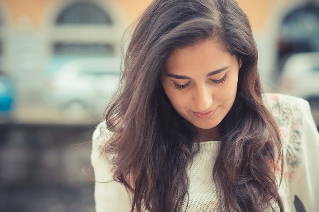 young beautiful brunette woman