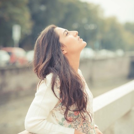 young beautiful brunette woman