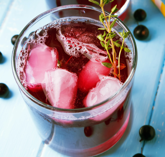 Cold refreshing berry drink