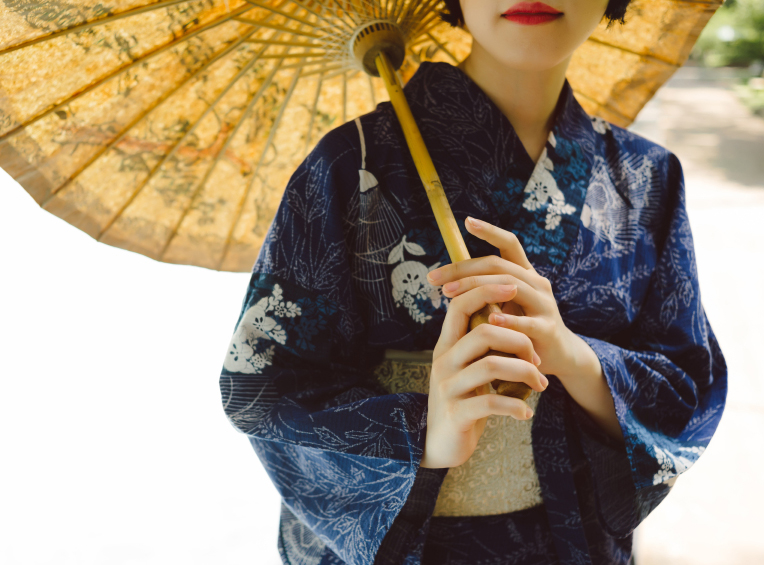 Girl in kimono