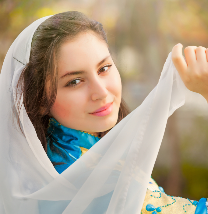 Muslim teenage girl
