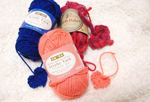 5分で作れた!不器用でも作れる手編みのハートモチーフ