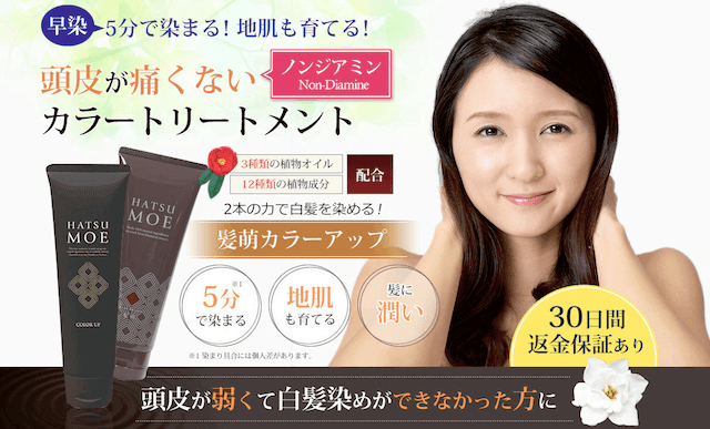 白髪染め　トリートメント　髪萌