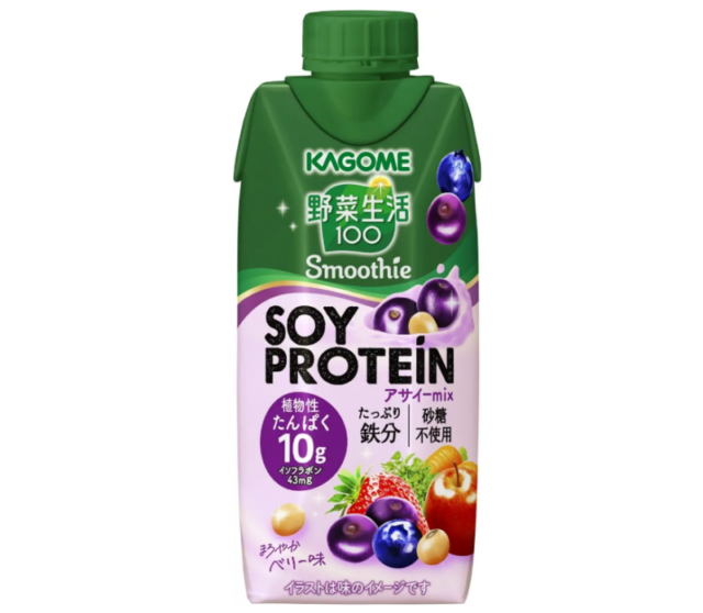 野菜生活100　Ｓｍｏｏｔｈｉｅ　ＳＯＹ　ＰＲＯＴＥＩＮ　アサイーmix